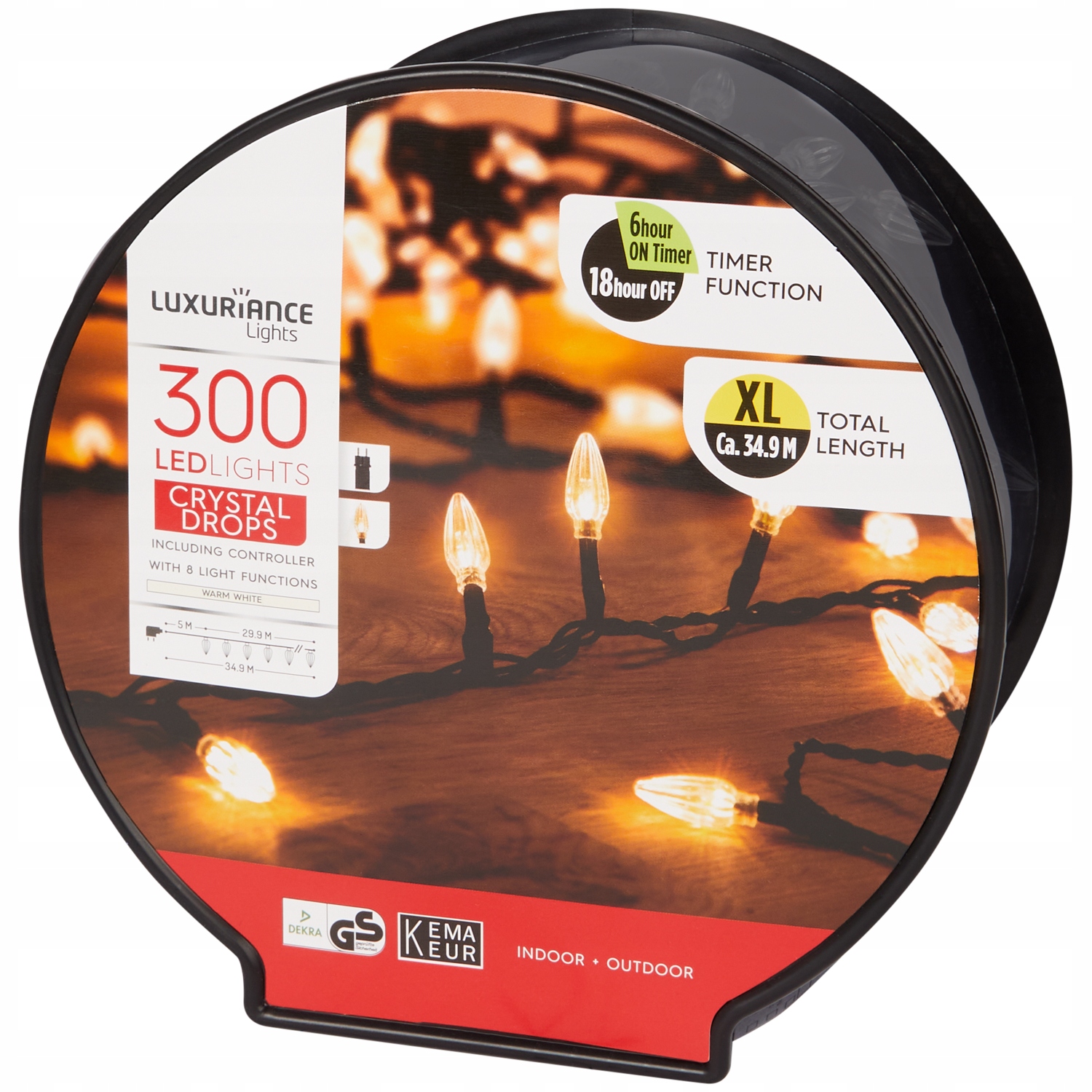 

Oświetlenie Świąteczne Lampki Kryształy 300LED 35m