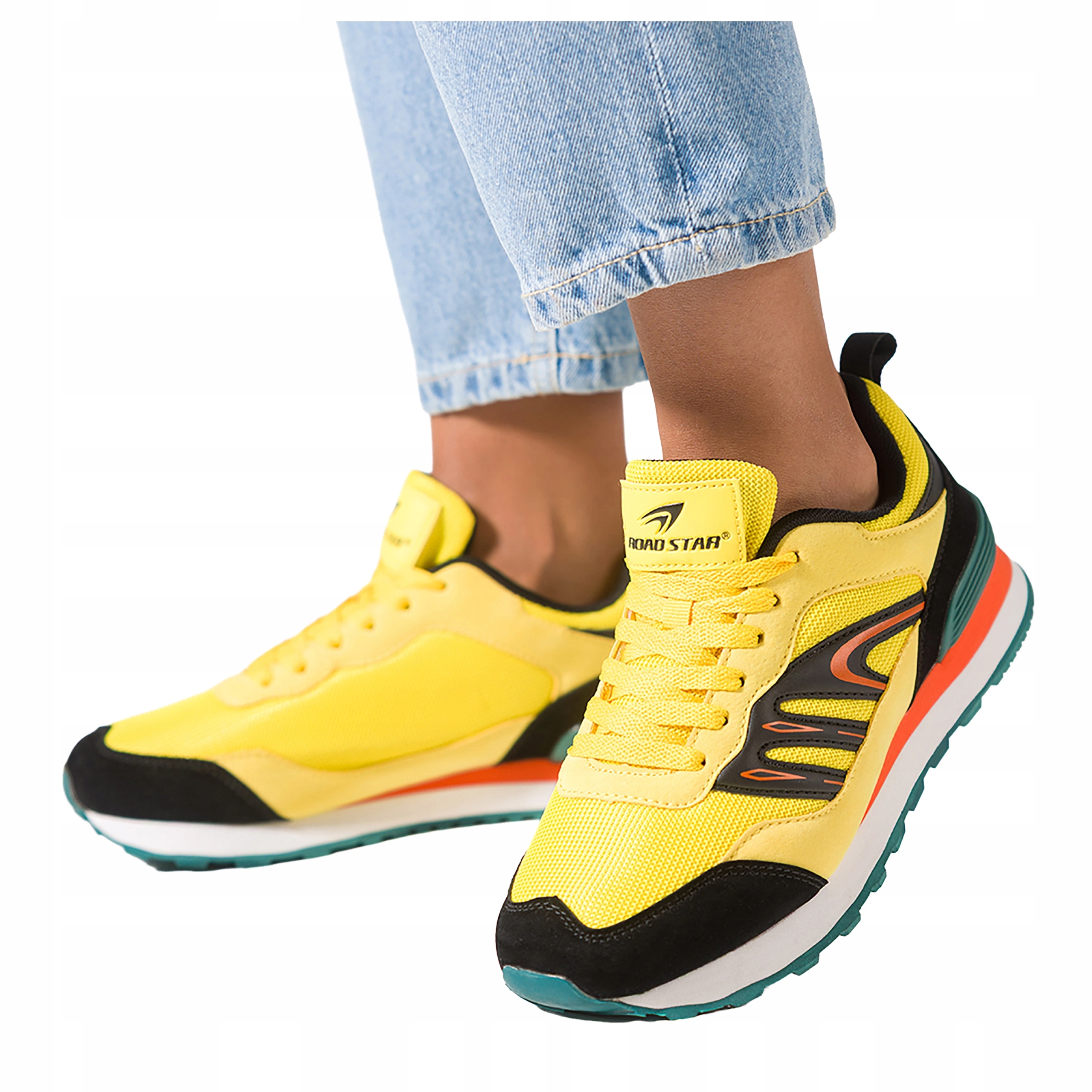 Sneakersy Žluté Dámské Sportovní Drážkované Podrážka Šněrovací Pohodlné r 36