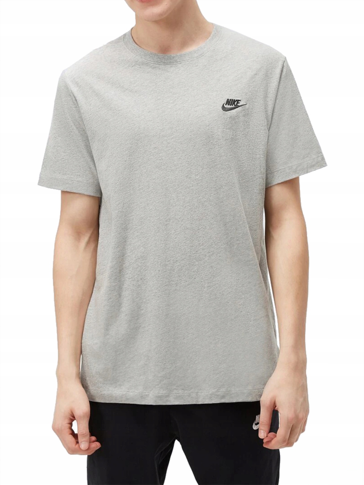 Pánské Tričko Nike AR4997-064 bavlněné sportovní šedé tričko basic XXL