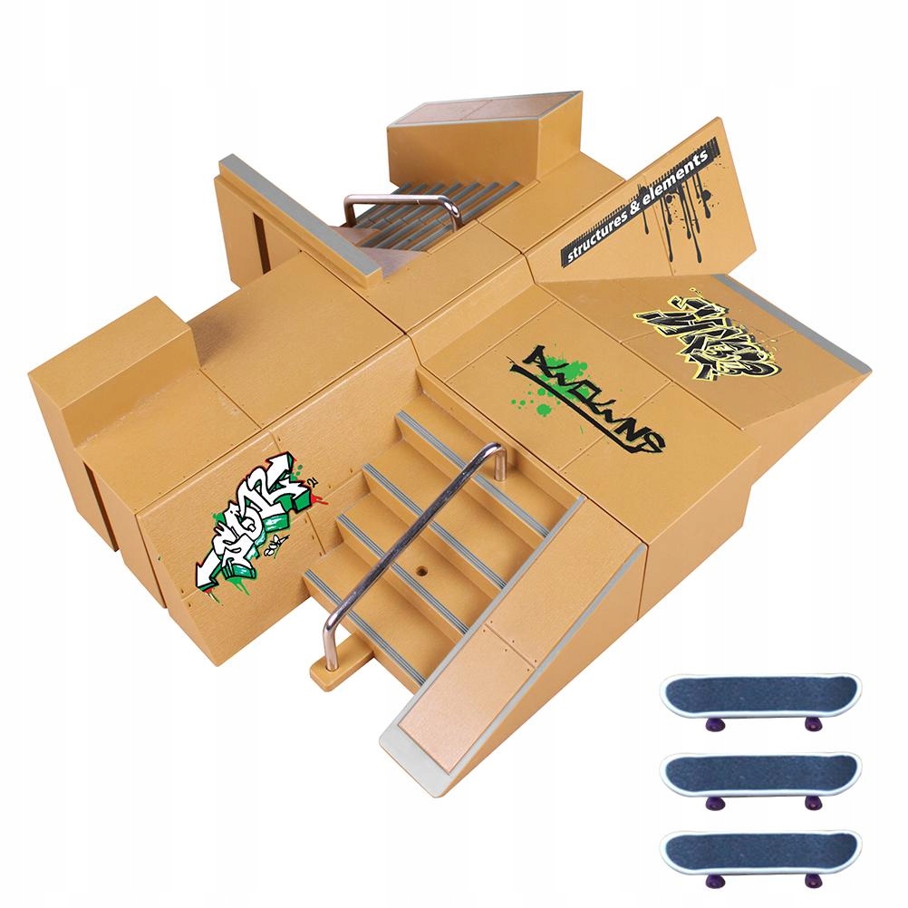 Fingerboard Mini Deskorolka Zestaw Skatepark Ram