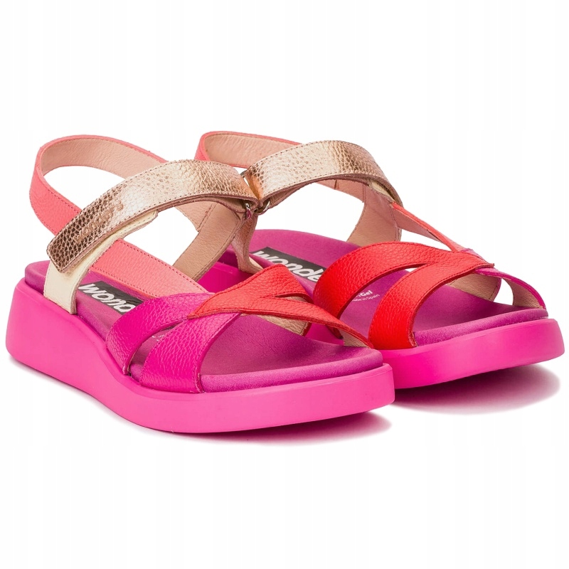 Dámské sandály Wonders C-6552 Wild V. Fucsia Flame Coral Kůže Vel. 37