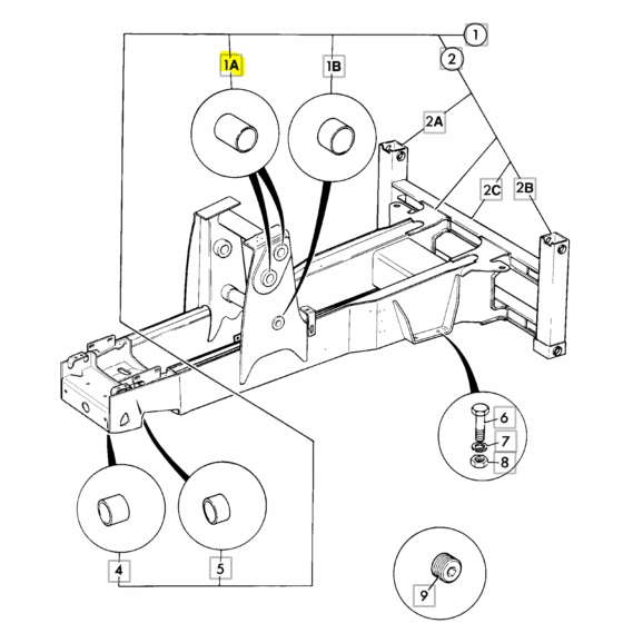 TULEJA RAMIENIA JCB KOP-ŁAD 809/00102 CVA Stan opakowania oryginalne