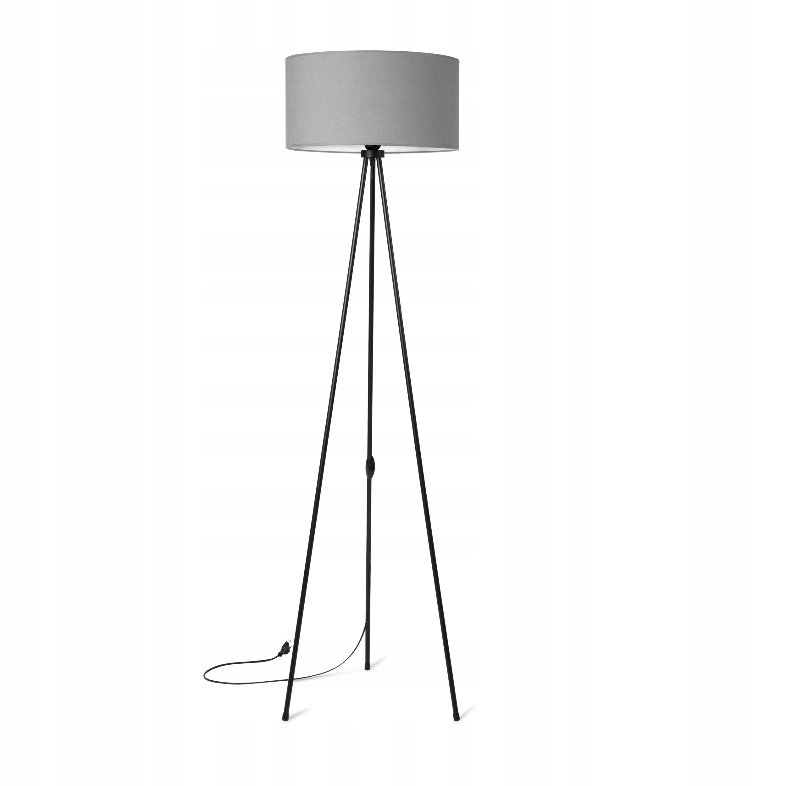 

Lampa Stojąca Podłogowa Trójnóg Metalowy Abażur