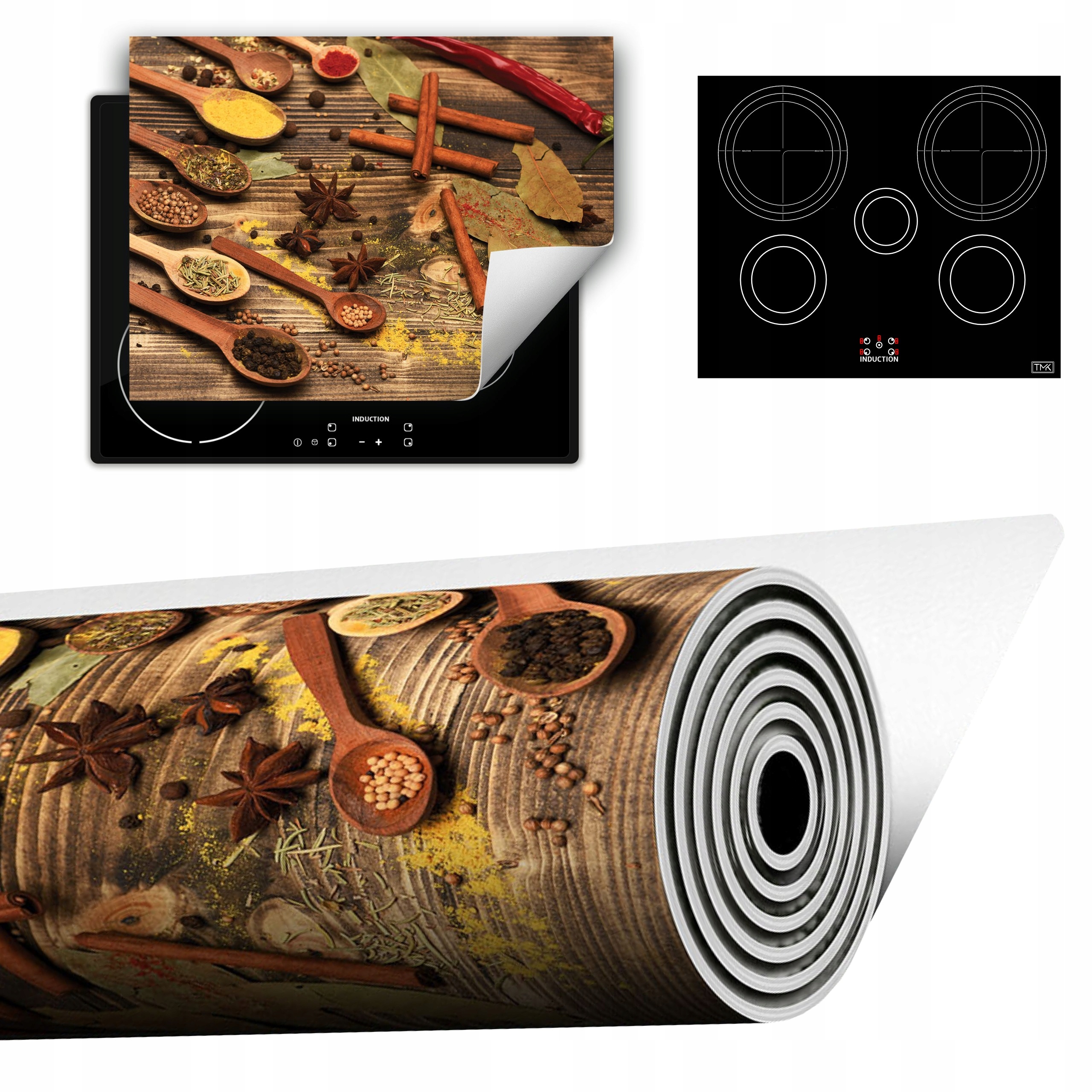 Vinylová Podložka Do Kuchyně Více Místa 70x52 Dřevo koření