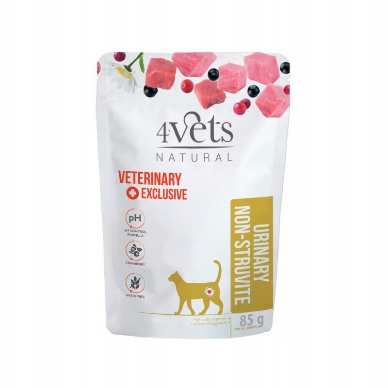 4X 4VETS Natural Močový gel bez struvitu pro kočky 85 g