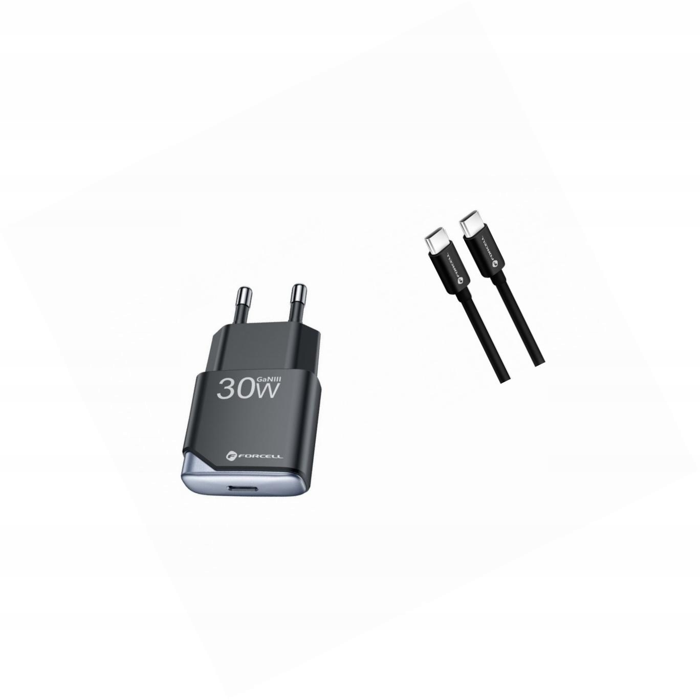 Ładowarka 30W czarna z przewodem 1,5 metra Usb-c do Galaxy S25 Ultra