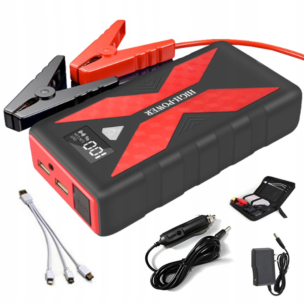 Přenosná Powerbanka Se Startérem A Dvěma Usb Výstupy Nabíjí Telefony