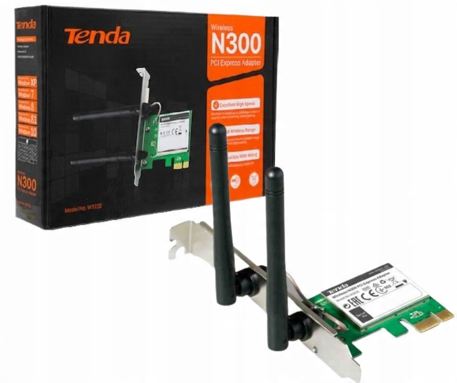 

Tenda W322E Karta sieciowa WiFi Pci Express N300
