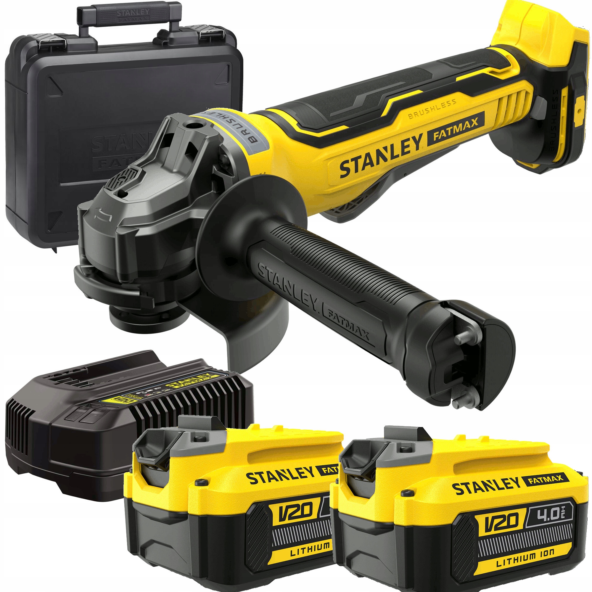 

Stanley V20 Szlifierka Bl 125mm 2x4Ah SFMCG700M2