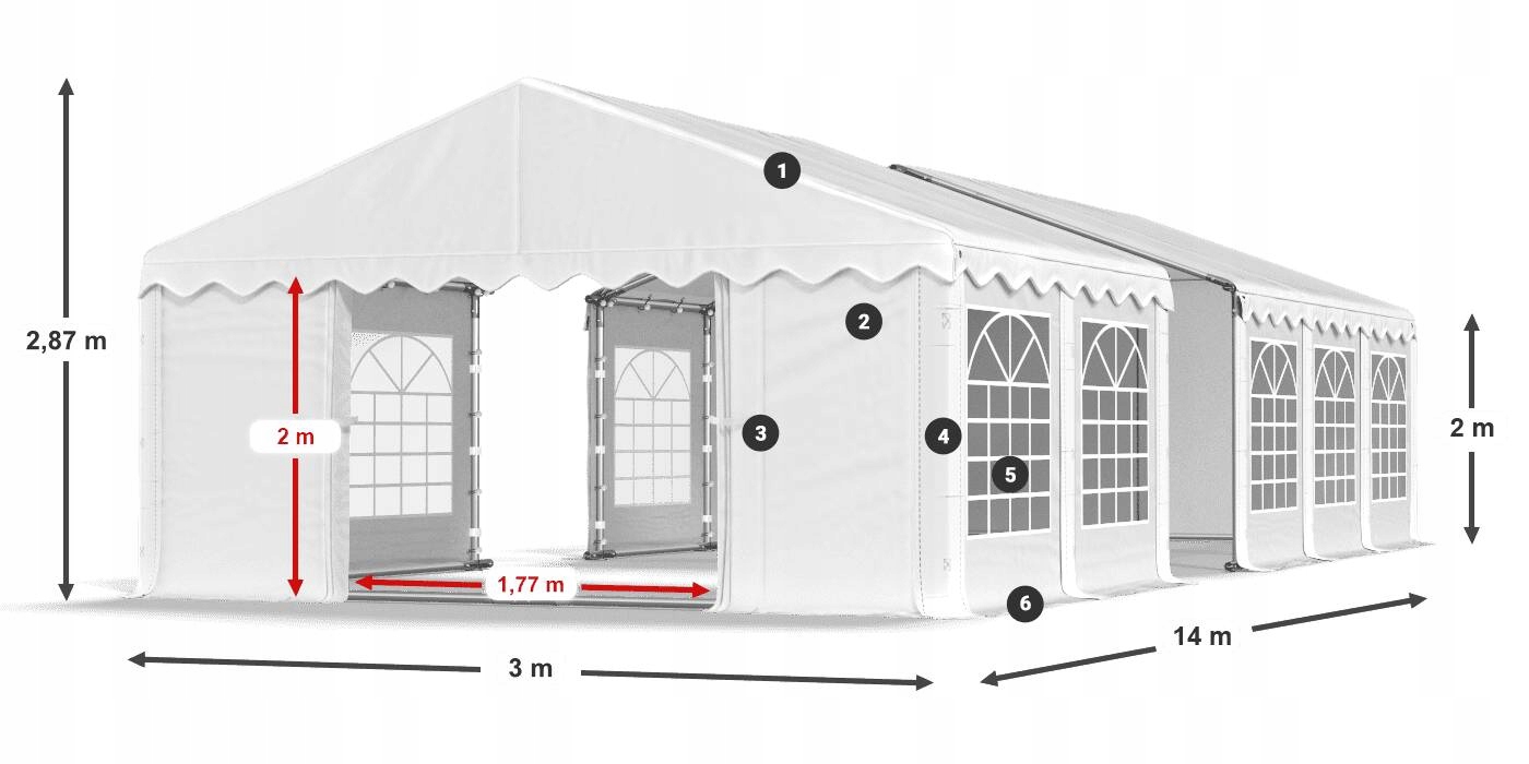 Namioty Handlowe 3x14m Eventowe DAS 240 SF Typ namiot