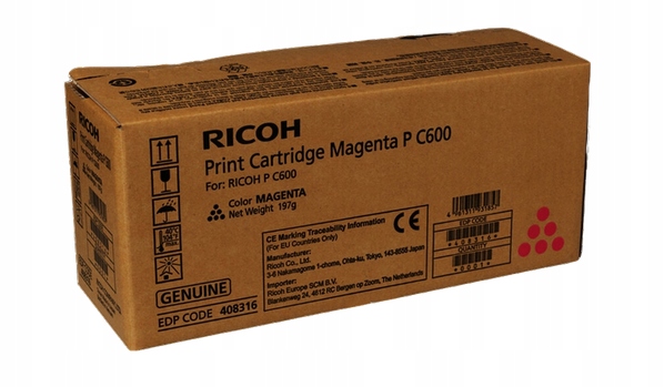 Toner Ricoh P C600 408316 Magenta 13 tisíc Originál PC600