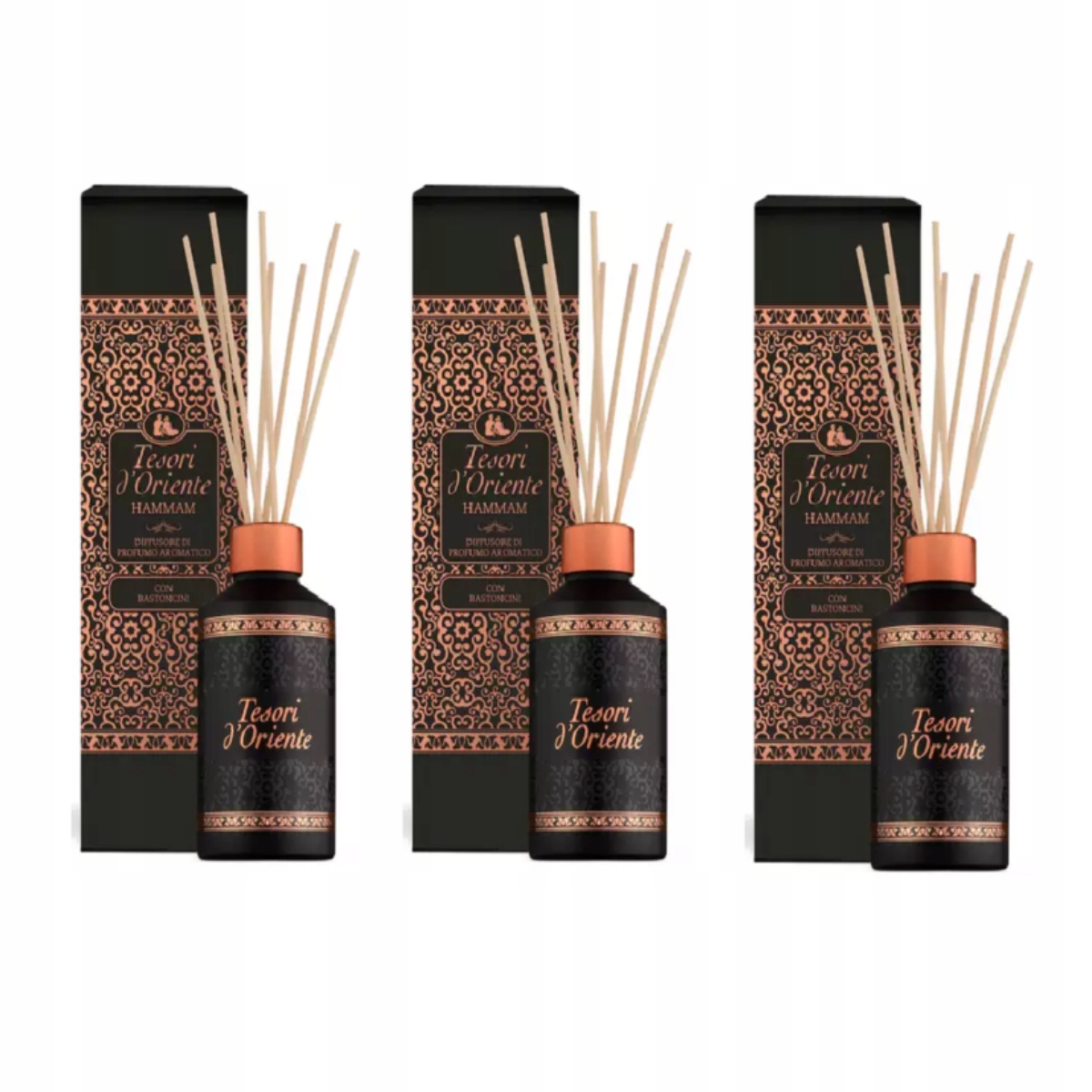 Levně Tesori d'Oriente Hammam 3 x vonné tyčinky 200 ml Jasmín, Mandarinka