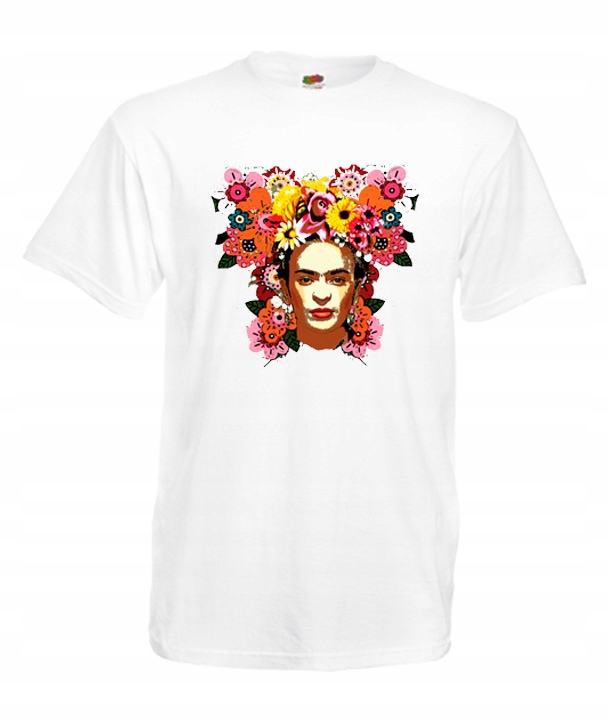 

L Koszulka Męska Frida Kahlo Kwiaty Meksyk Wzór