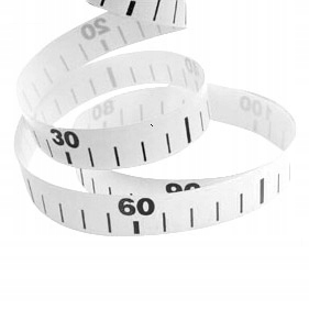 

Centymetr krawiecki naklejany na blat, stół 100 cm