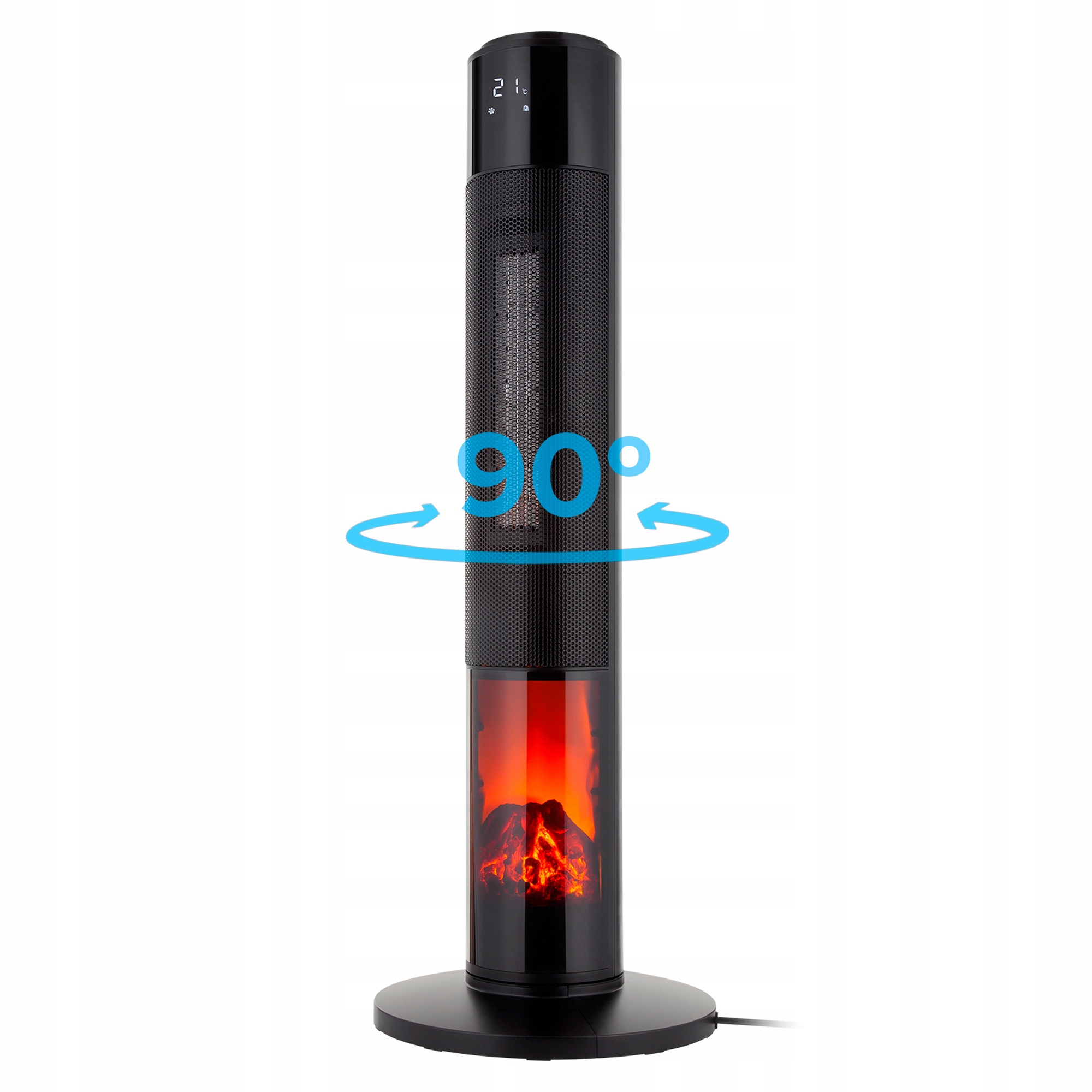 Termowentylator kolumnowy grzejnik Teesa kominek Funkcje nawiew zimnego powietrza programator czasowy wentylator