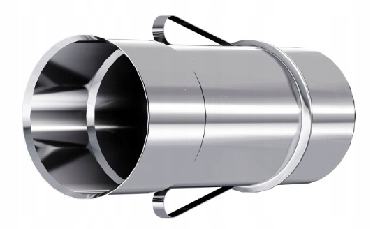Kzs Trubka s ušima 0,25 m, průměr 180 mm, tloušťka 1,0 mm, ocel, komínová vložka