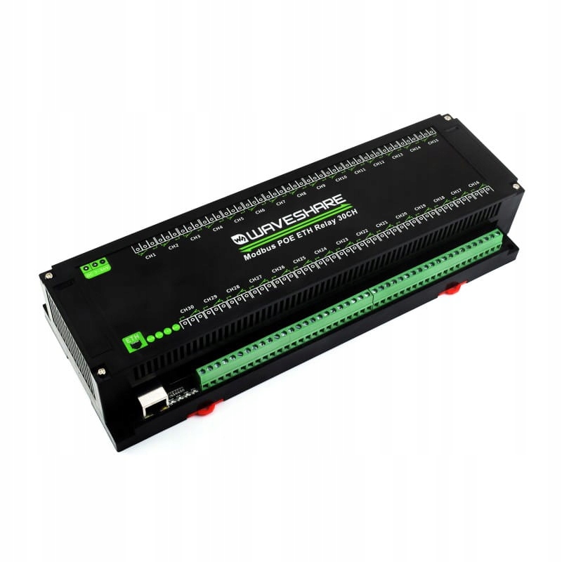 30-kanálový modul ethernetových relé s protokolom Modbus Rtu/tcp, PoE