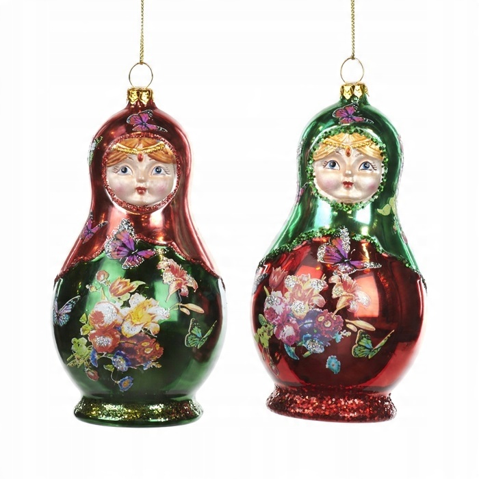 

Matrioszka 14 cm Bombka Szklana Kształtka Goodwill