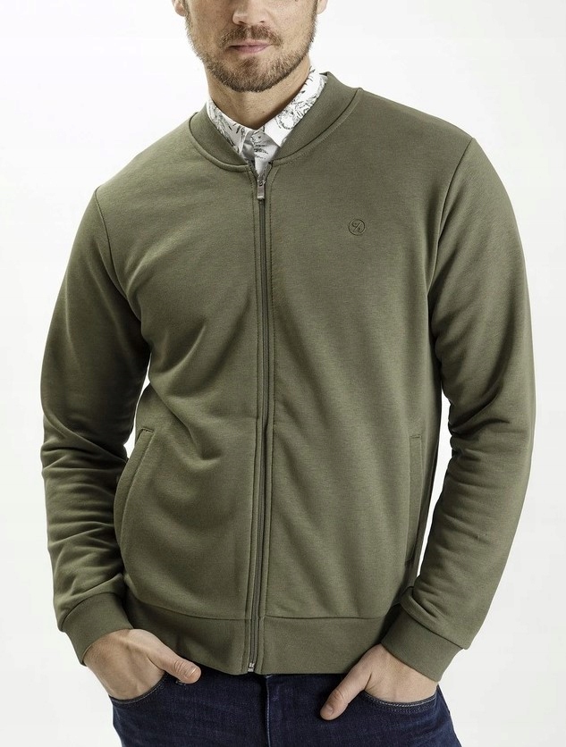 Pánská bomber Pánská mikina Cross Jeans 25384-002 Khaki L