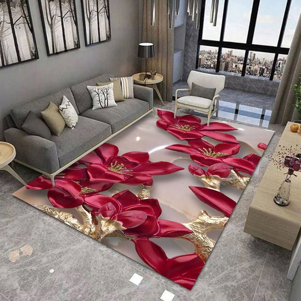 NOWOCZESNY DYWAN PREMIUM W KWIATOWY WZÓR 60X160 Kod producenta DYWK_147 60X160