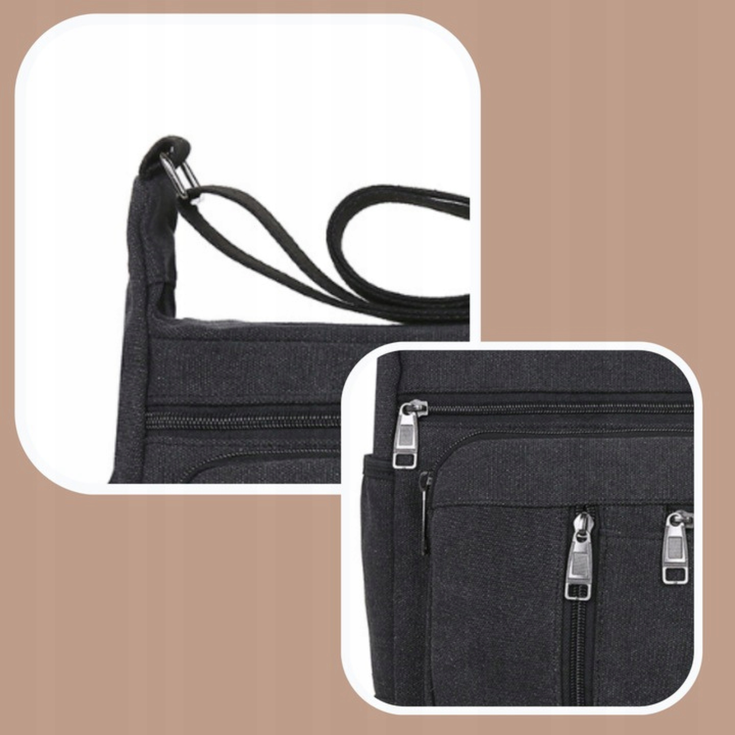 TORBA MESKA NA RAMIE LISTONOSZKA SASZETA DO PRACY Materiał dominujący tkanina