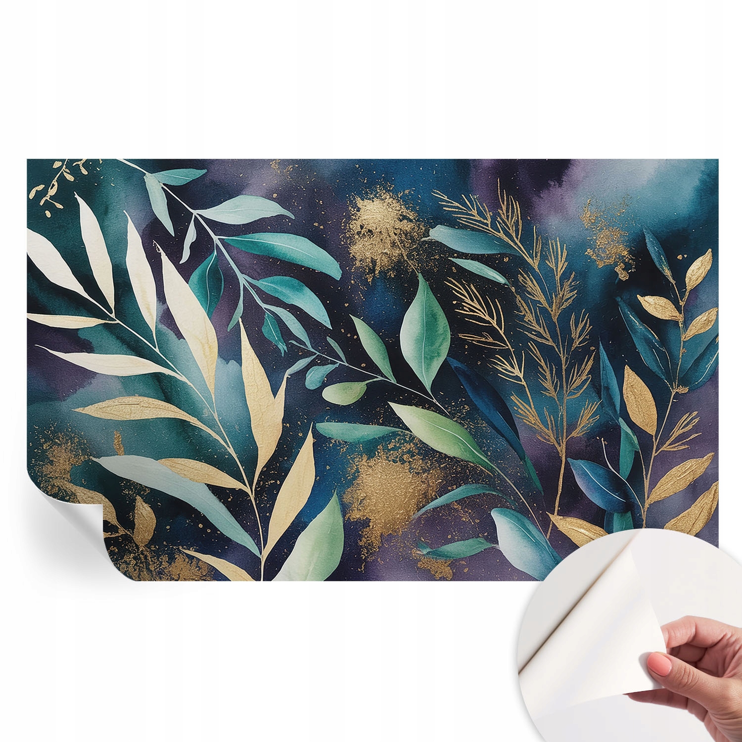 Samolepicí dekorativní fototapeta do kanceláře Botanické listy 416 x 254 cm