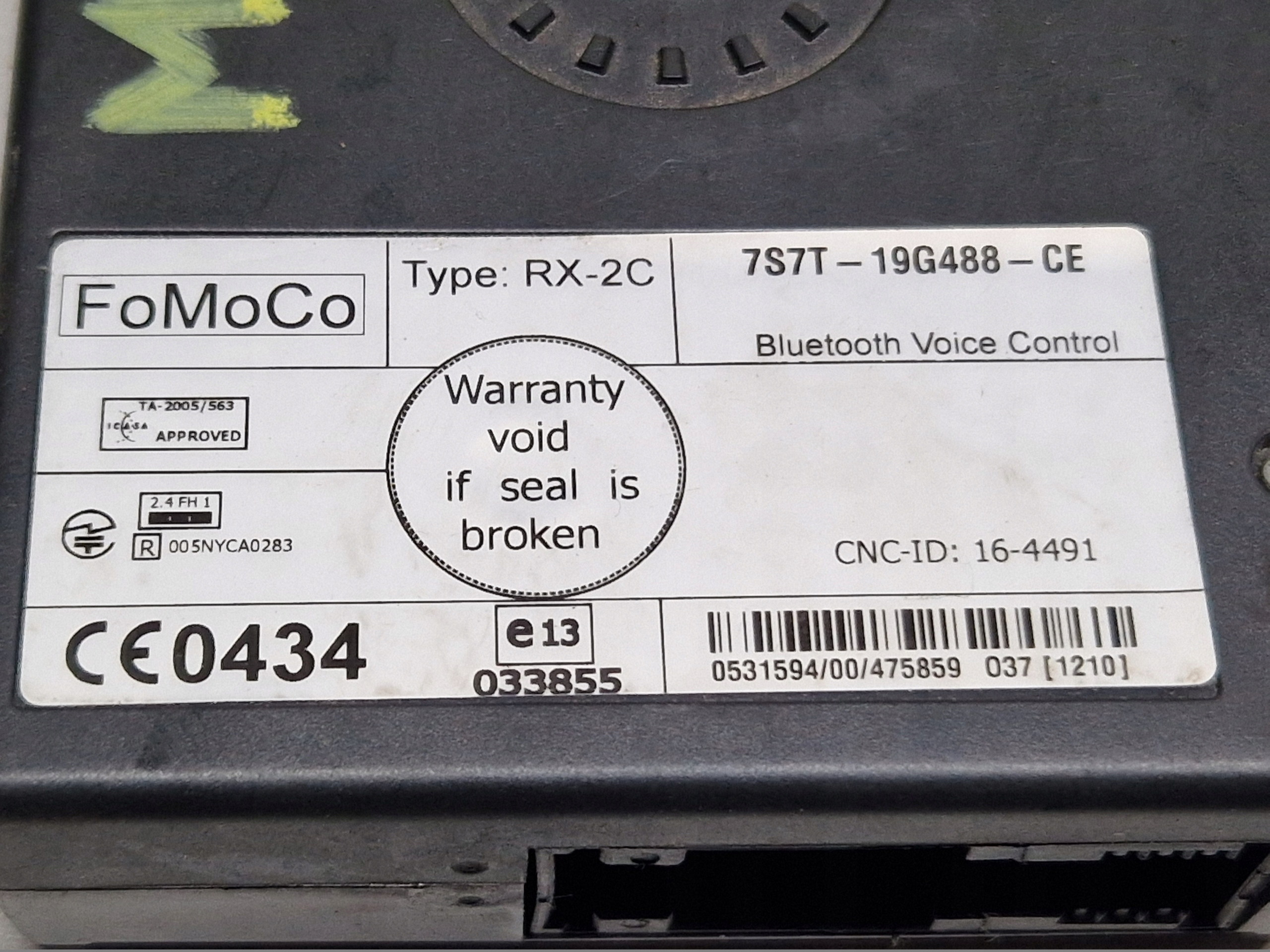 FORD MONDEO MK4 S-MAX GALAXY MK3 modulo BLUETOOTH 7S7T-19G488-CE