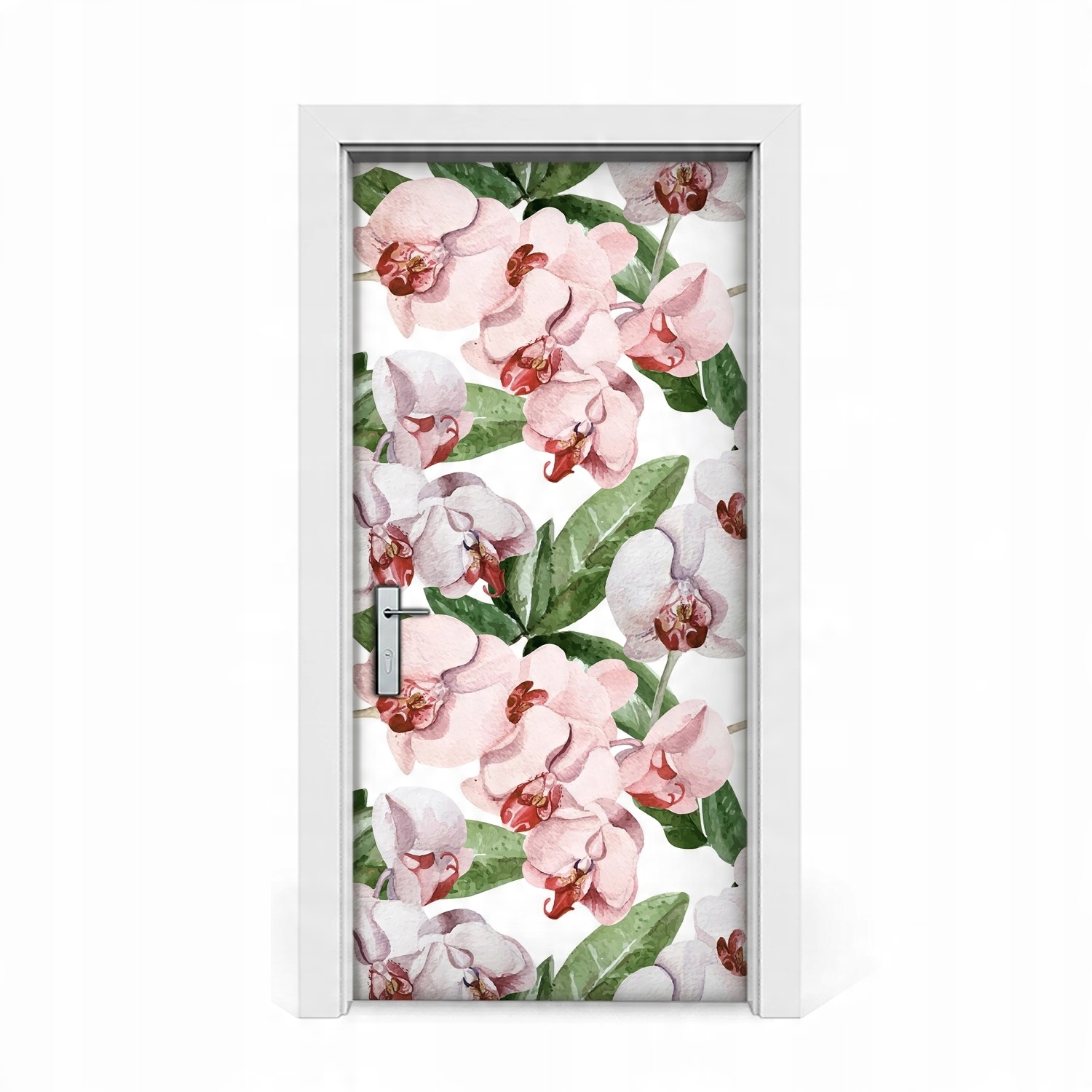 

Naklejki na drzwi Kwitnące kwiaty orchidei 95x205