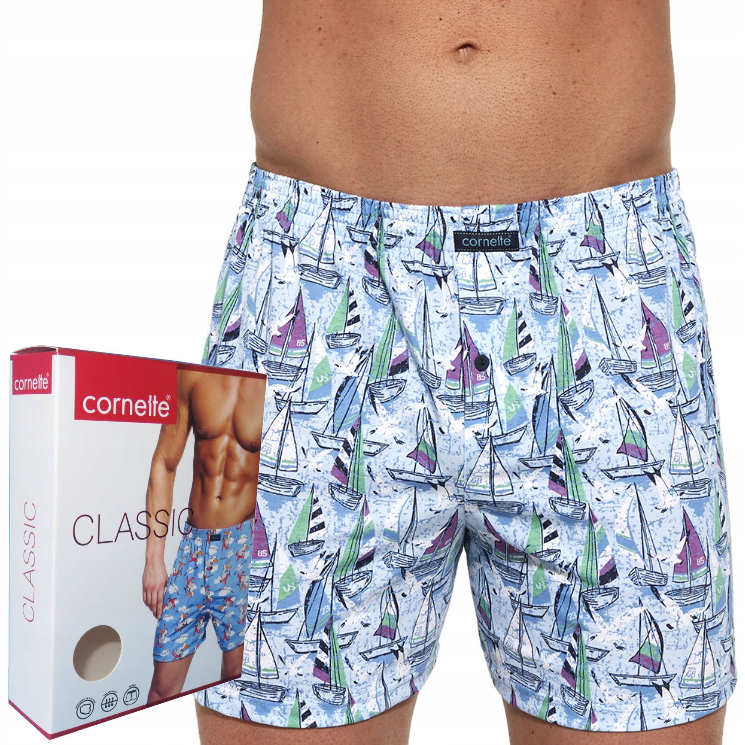 

Cornette bokserki Classic luźne 001/121 statki