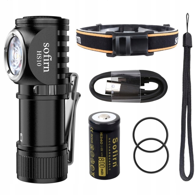 Latarka Czołowa Sofirn HS10 1100lm Led LH351D Led aku 16340 barwa 5000K