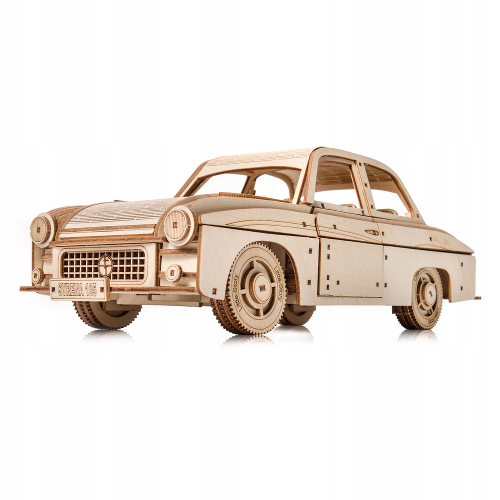Drewniane Puzzle Model 3D Little Story - FSO Syrena 105 Kolekcja Little Story