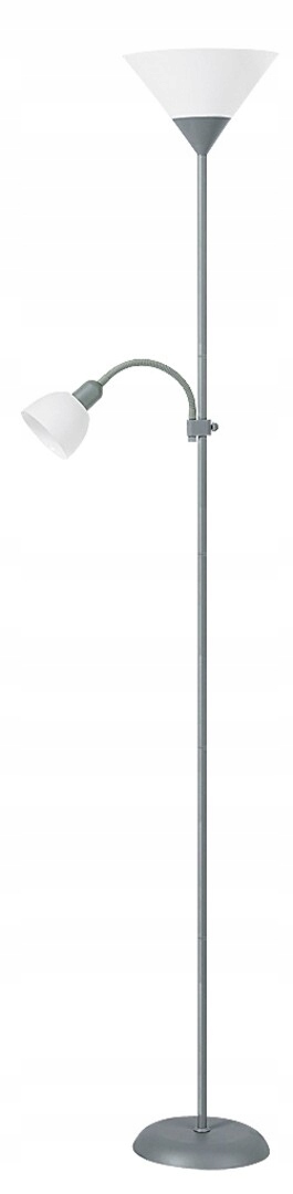 Stojací lampa Rabalux 4028 Action 1xE27/100W+E14/25W šedá/bílá