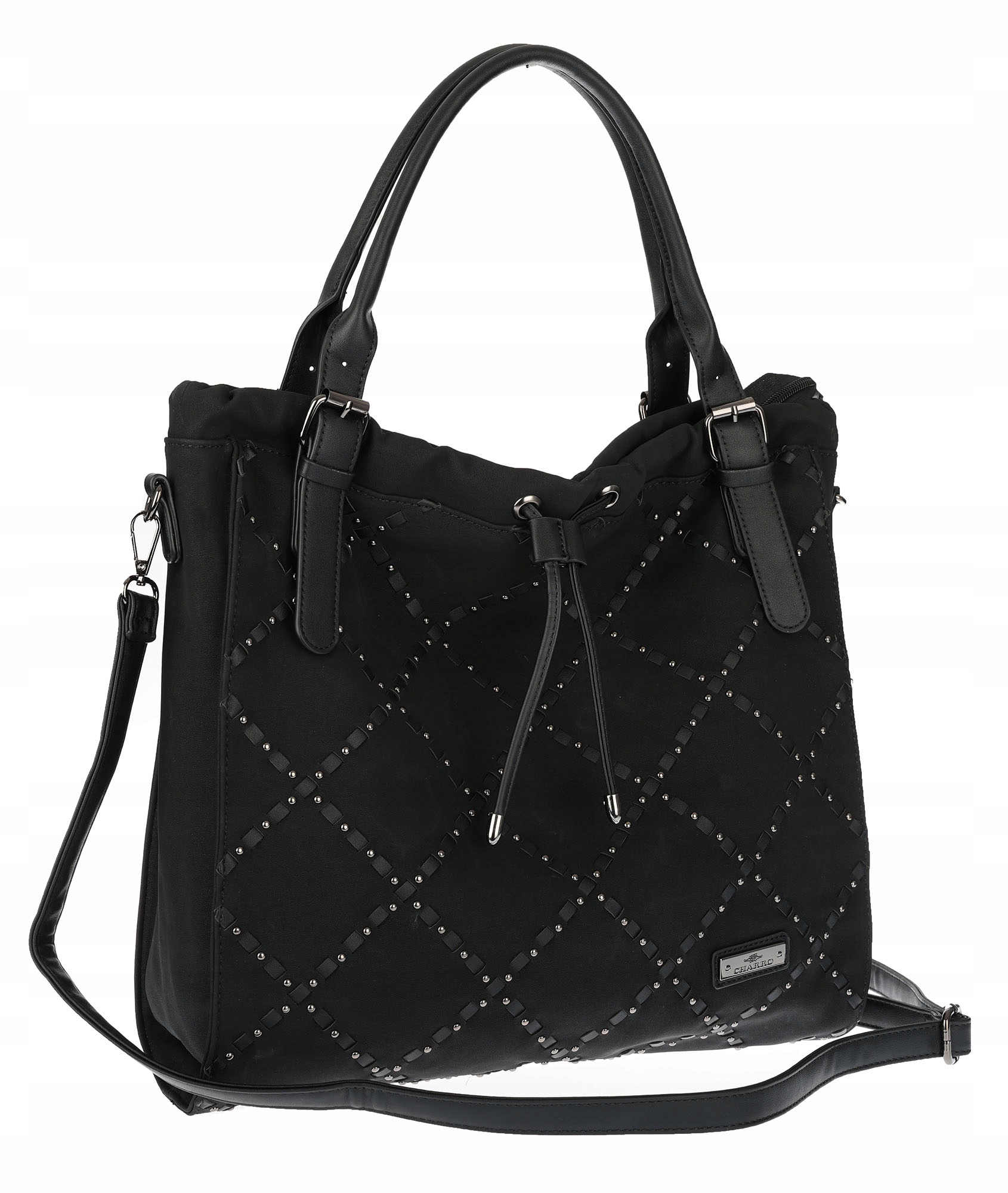 Dámská kabelka Přes Rameno Shopper Velká módní taška přes rameno CH6685 Černá