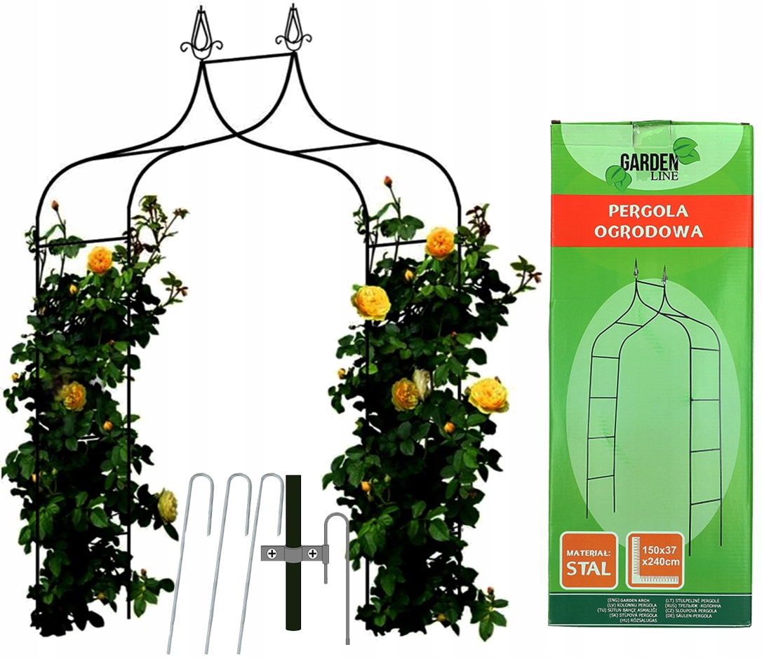 

Pergola Ogrodowa Łuk Na Róże Kwiaty 240cm Kotwy