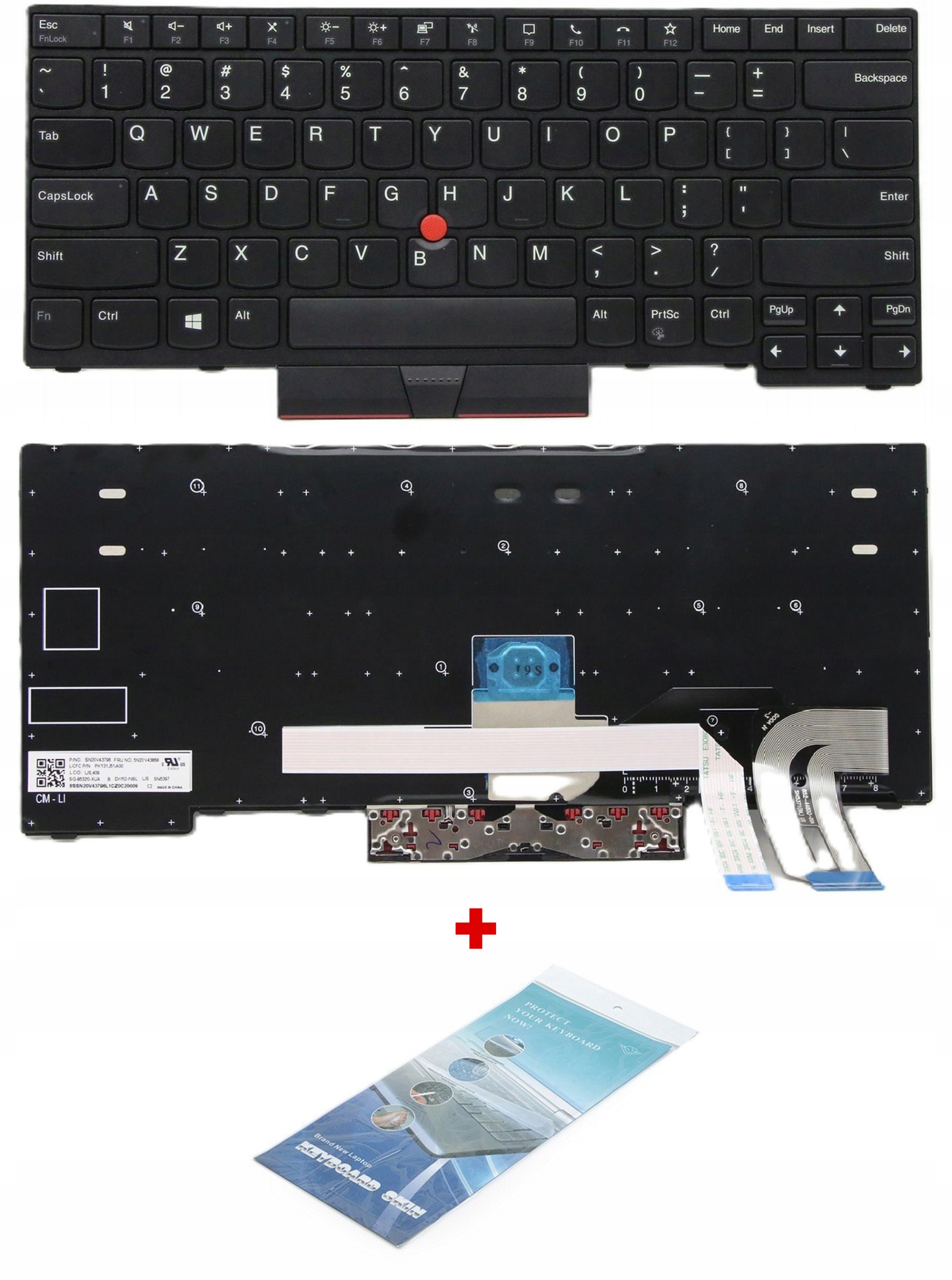 Nová klávesnice pro Lenovo ThinkPad T480s E480 L380 E485 E490 L380 L390