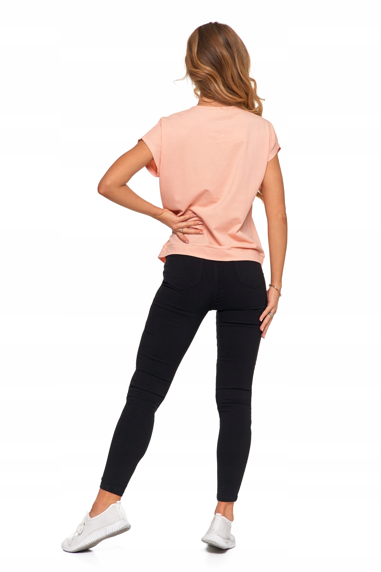 KOSZULKA DAMSKA T-SHIRT DLA NIEJ BAWEŁNA KOLOROWY NADRUK MORAJ L KORALOWY Wzór dominujący inny wzór