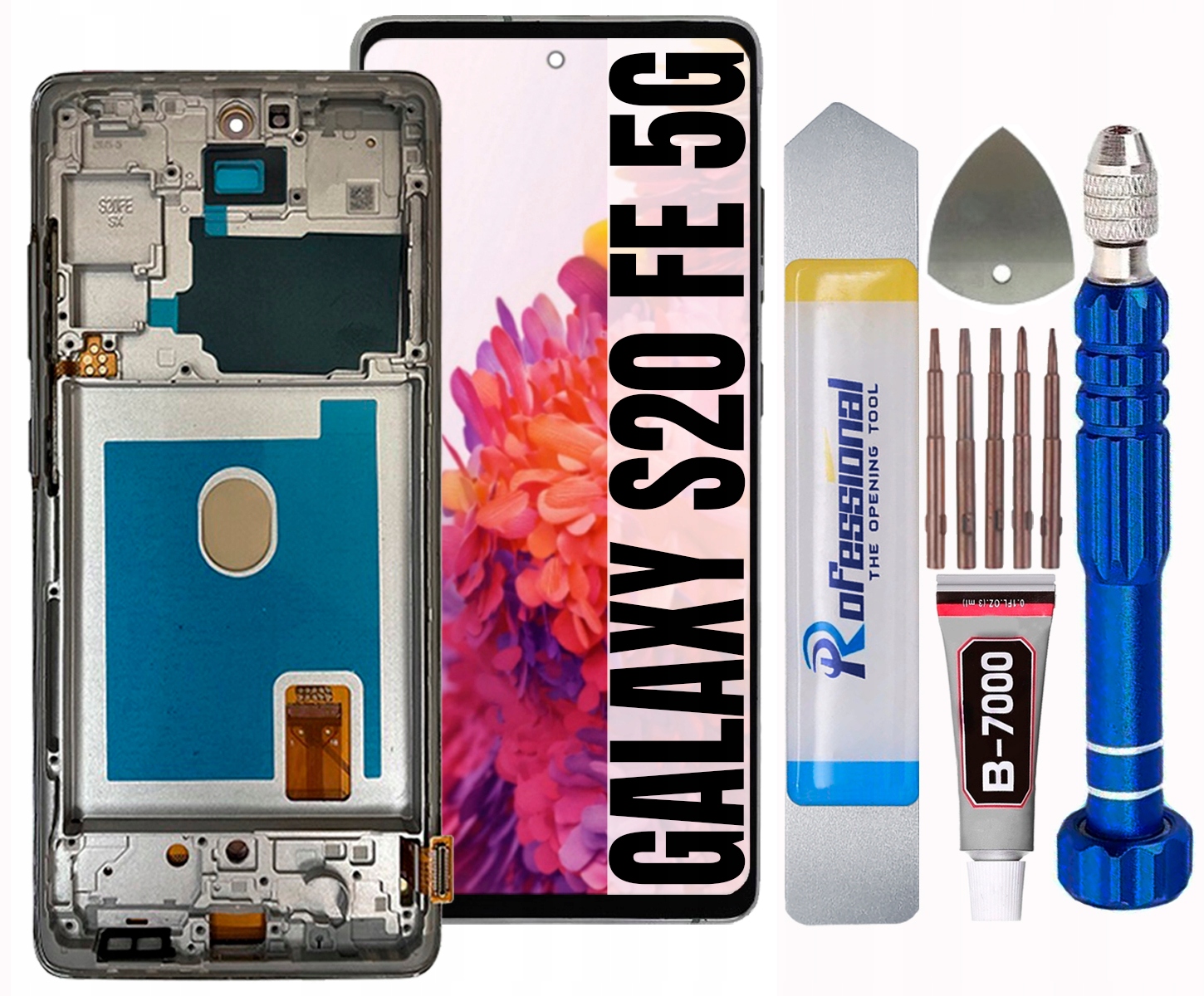 Displej Pro Samsung Galaxy S20 Fe 5G G781 Oled LCD Displej Rámeček Bílý