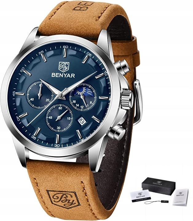 

Zegarek Męski Benyar Chronograf +Pudełko
