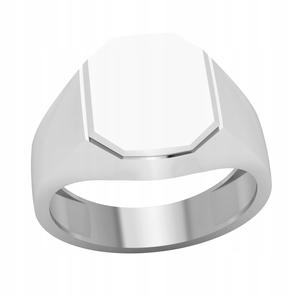 

Srebrny Sygnet Gładki Z Nacięciami Próba 925