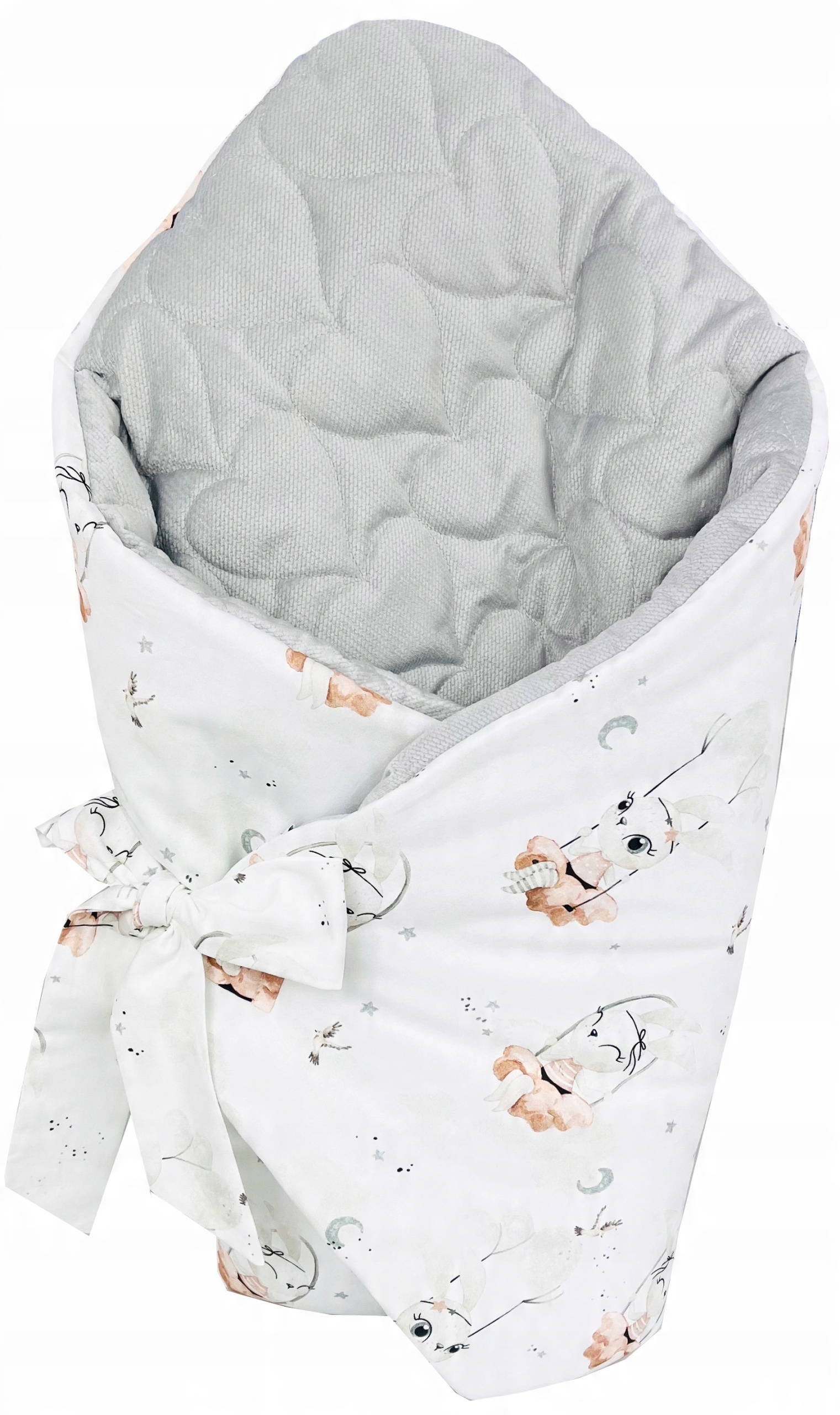 

Rożek niemowlęcy becik Dream bunny velvet