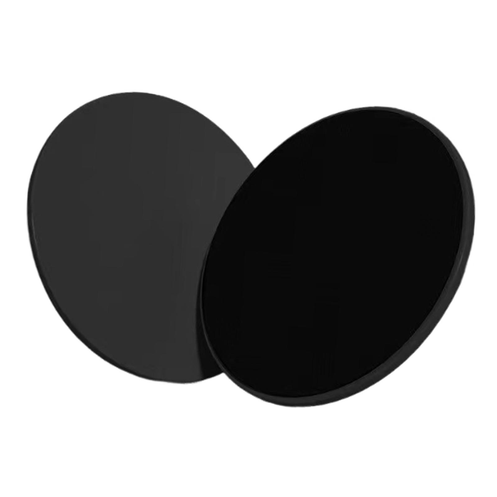 2Pcs Core Sliders Full Body Round Double Sided Gliding Discs for Gym black