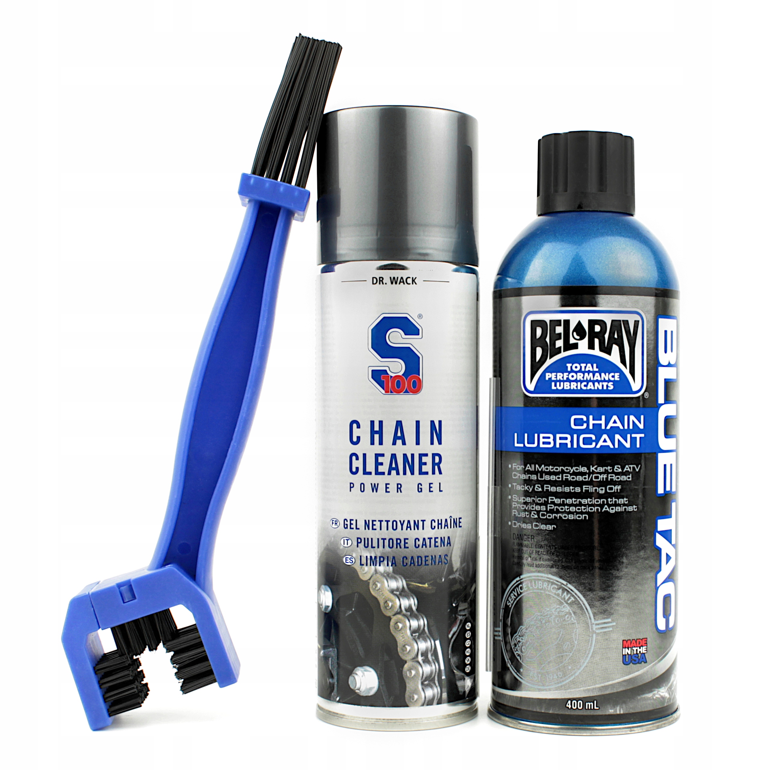 

Zestaw czyszczenia łańcucha smar szczotka Bel-ray