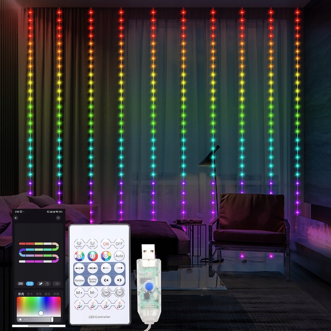 Záclona Wizard Pchełka 3*3m 300LED Rgb