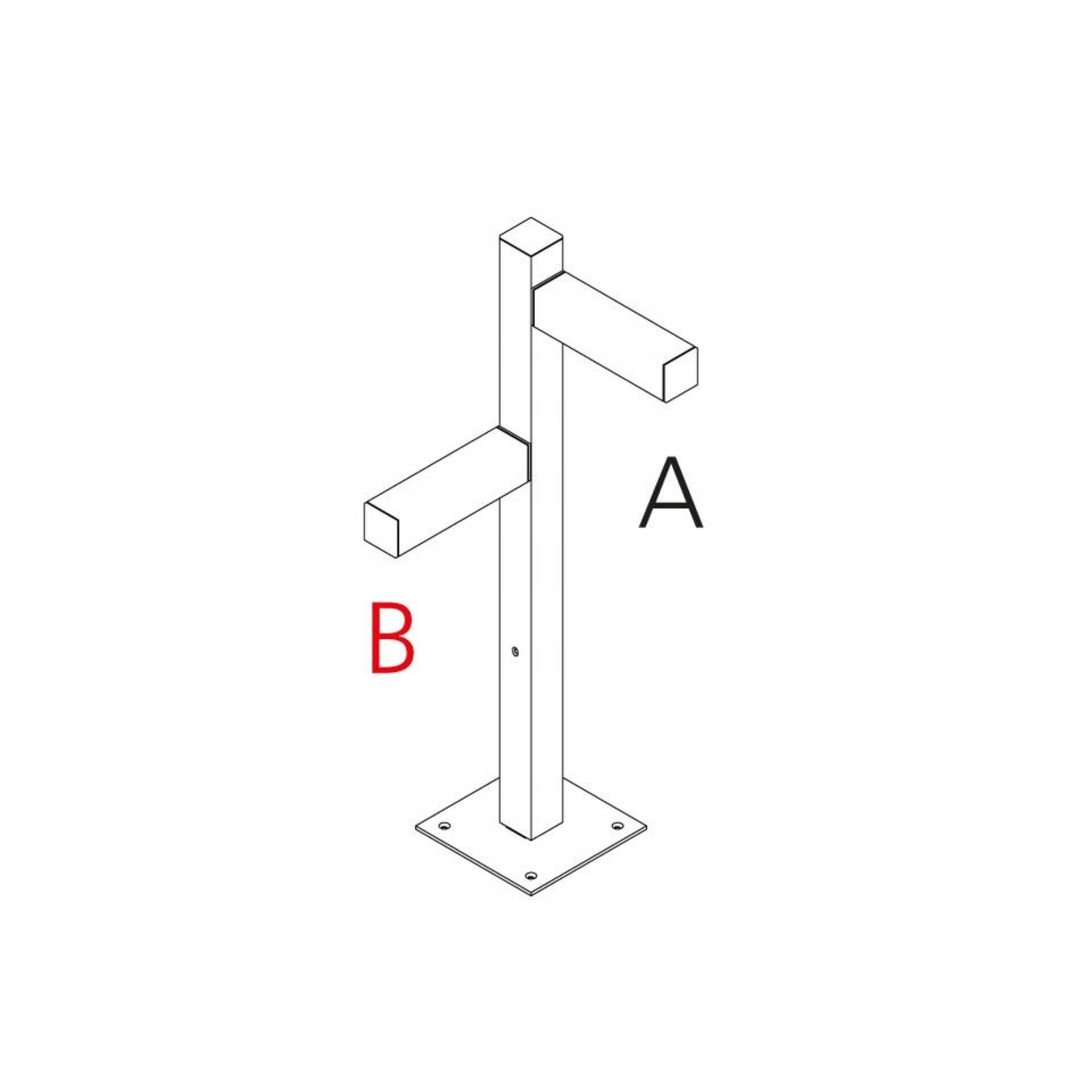 Artemide Walking stojan 900 mm, 2 hlavy (a 90h B 60h), čierna, T4506E30