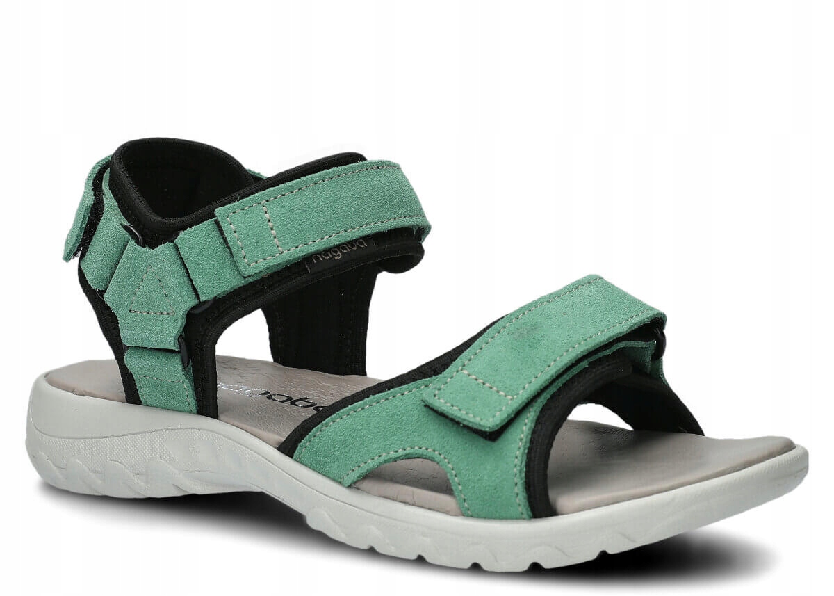 Dámské Sandály Mátové Nagaba 266 Kožené, Pohodlné, Sportovní