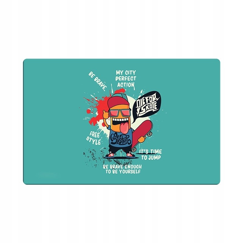 Podkładka na biurko Crazy Skate, Pvc, 67x44cm, z boczną zakładką