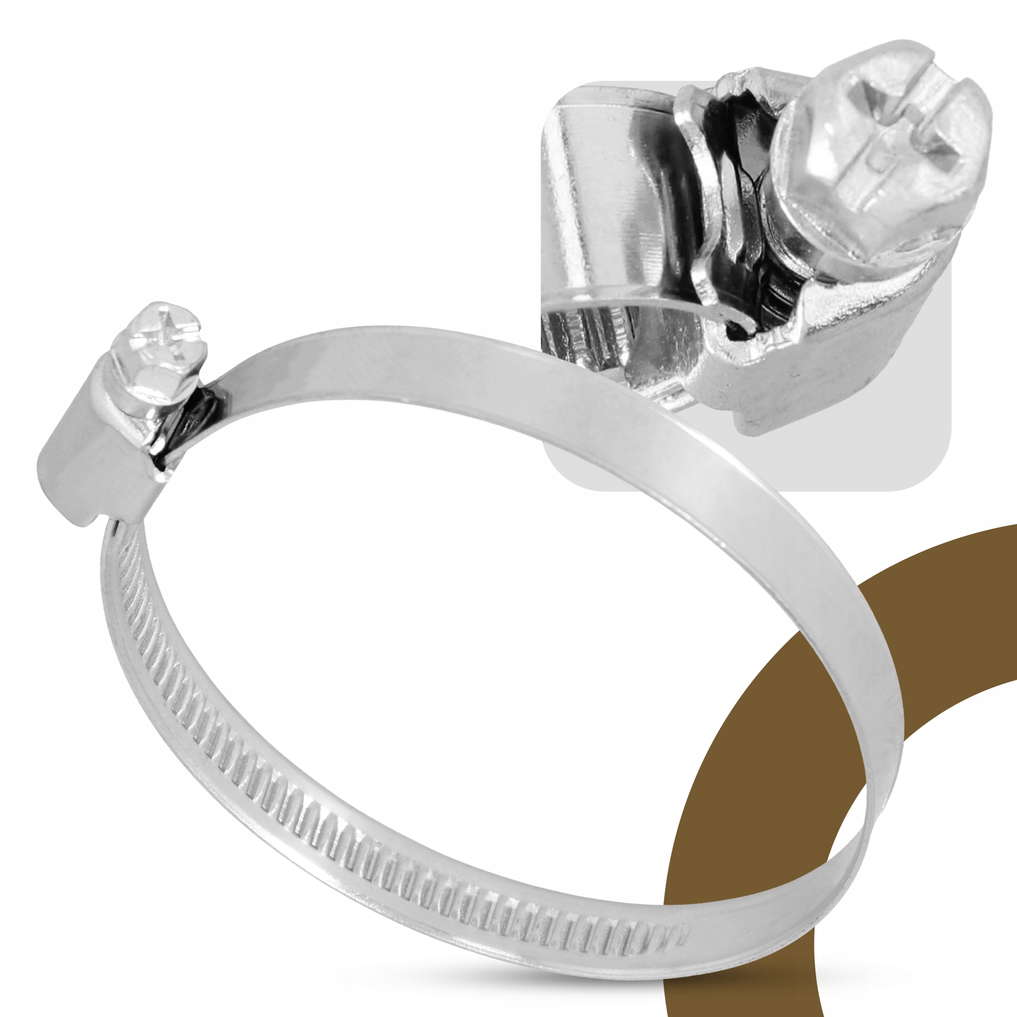 10x Obejma Ślimakowa OPASKA ZACISKOWA 50-70 mm Metalowa SKRĘCANA Cybant Marka inna