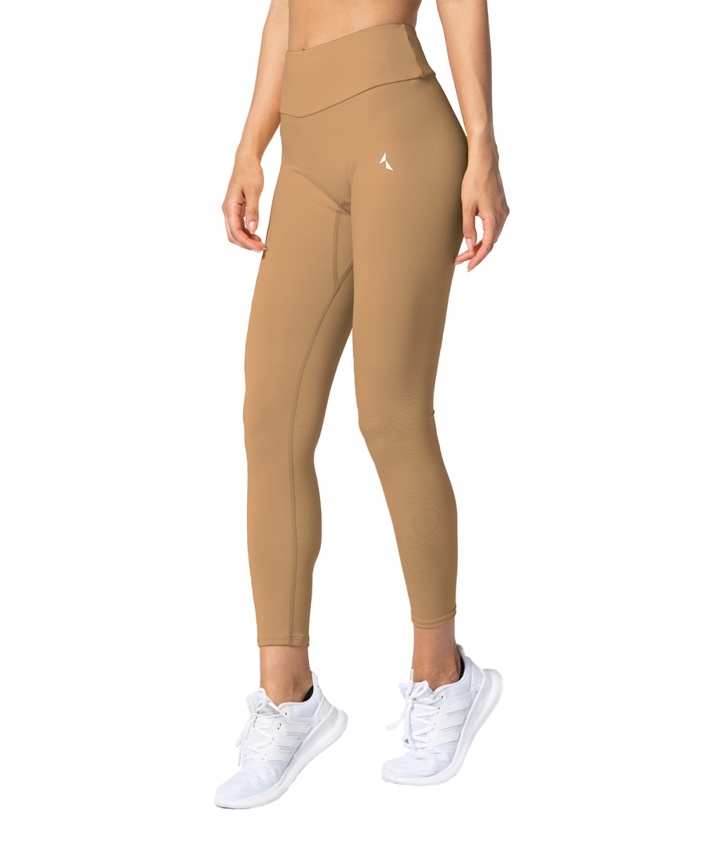 Legginsy damskie khaki wysoki stan M Carpatree