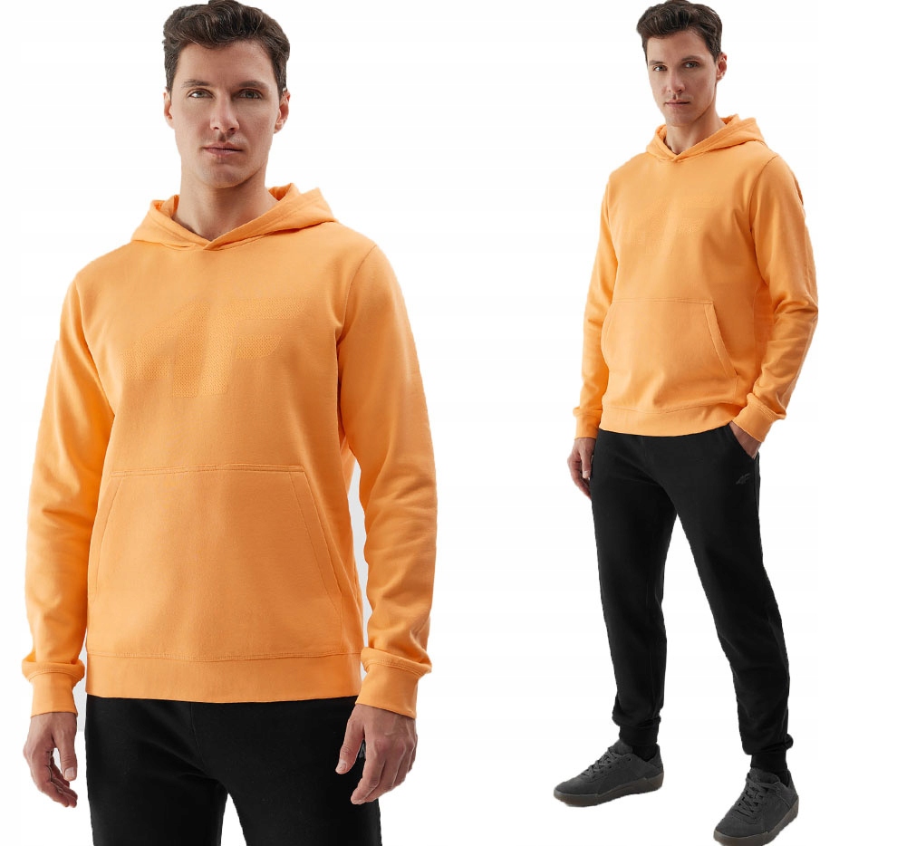 Tepláková mikina nerozepínací 4F M0950 s kapucí, zateplená