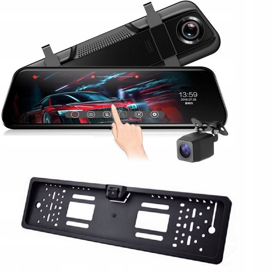 Wideorejestrator 10 cali FullHD kamera w ramce